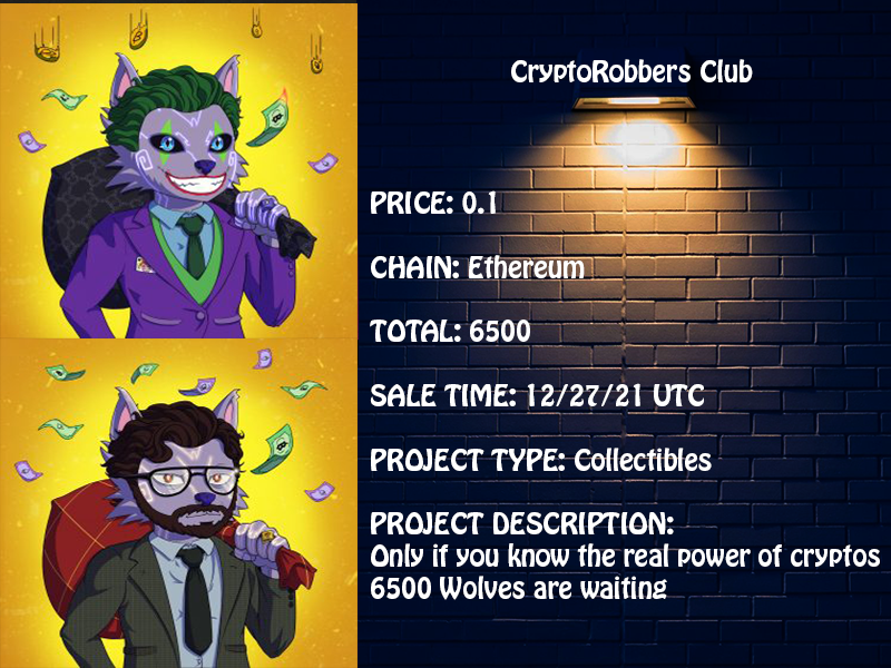 NFTMasterV's tweet photo. -----------CryptoRobbers Club-------------
Web:       https://t.co/oMG7JkTgmr
Discord : https://t.co/mGQTuE6REF
Twitter:    https://t.co/dBiheOndzs https://t.co/rPqXWGa8XQ
