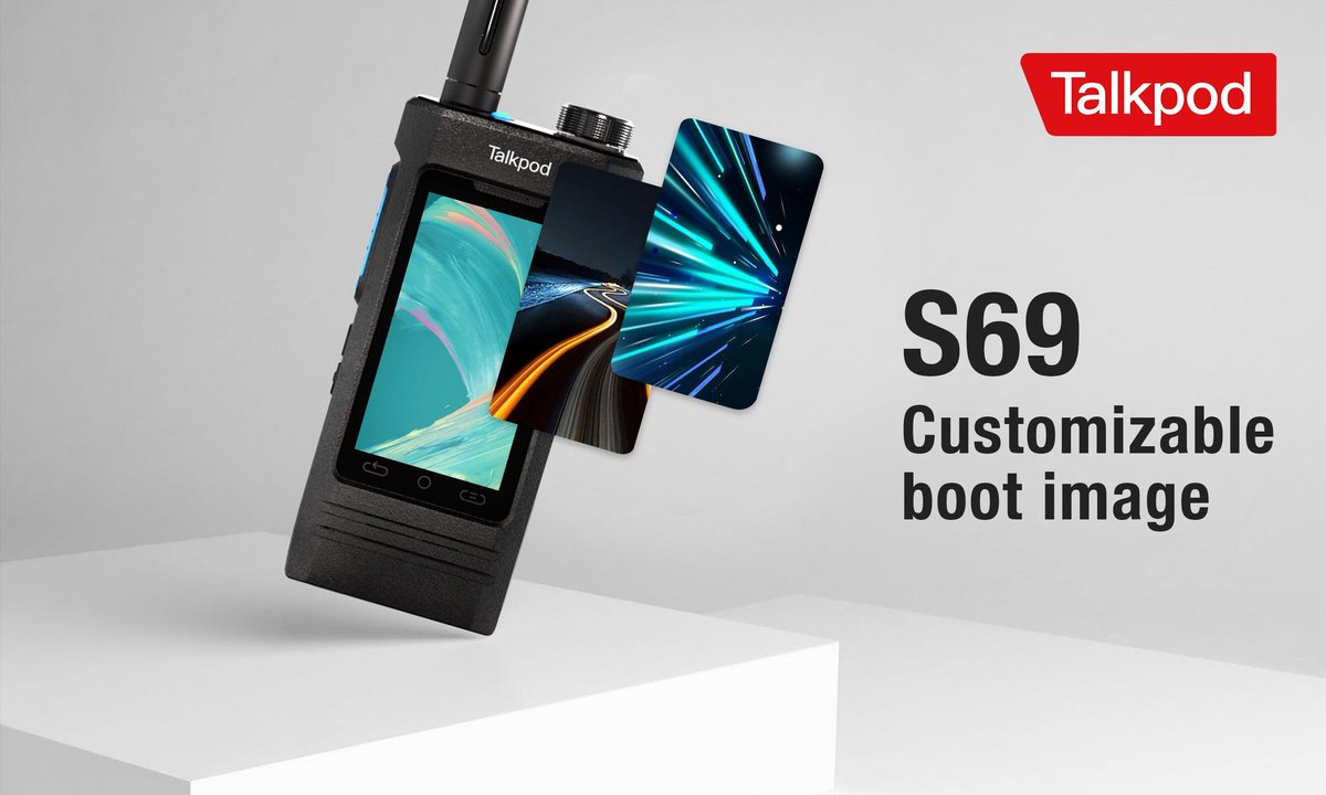 With a Customizable power up cover, you can put your company logo, contact in that page so when user powers on the radio they can see the details. #Talkpod S69 #Android #LTE #Pushtotalk