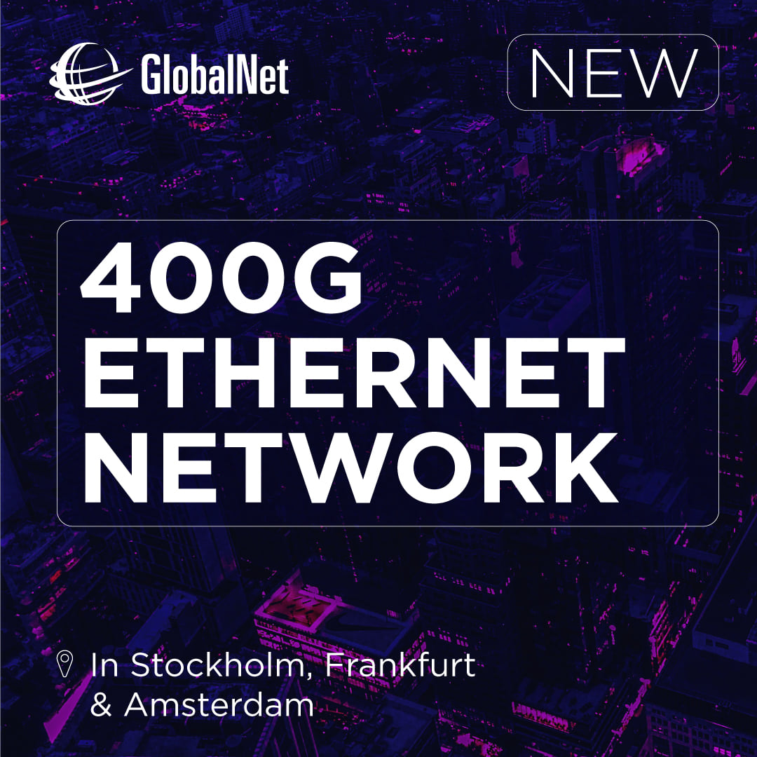 gnm_gnmix's tweet photo. GlobalNet offers 400G Ethernet technology

⚡️ It is now possible to connect to the GlobalNet network in Stockholm, Frankfurt and Amsterdam using one 400G port instead of four 100G ports!

#globalnet #400g #ethernetnetwork #datacenter #400gethernet https://t.co/X0KDy6hQOf