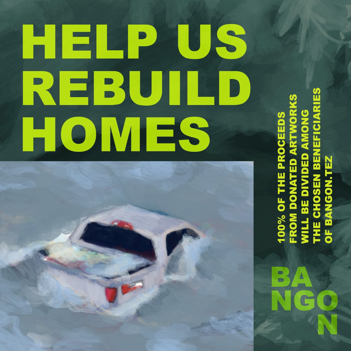 bangon_tez's tweet photo. ✳️ Open call for donations ✳️

Calling all artists who would like to contribute artworks for the fundraiser.
You can help us rebuild homes by

1) Sending your works to BANGON.tez

2) Filling up this form
https://t.co/ZR1pLOzwvD

Your #CleanNFT and your #tez can go a long way https://t.co/9Qb22Bhj8p