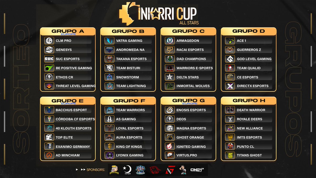#CR | FASE DE GRUPOS 🔥 - Inkarri Cup - All Stars ✨

📍 Así quedaron distribuidos los 48 equipos participantes de esta nueva edición All Stars ✨ ¡Que gane el mejor! 🔥

#Gaming #Vamospormas