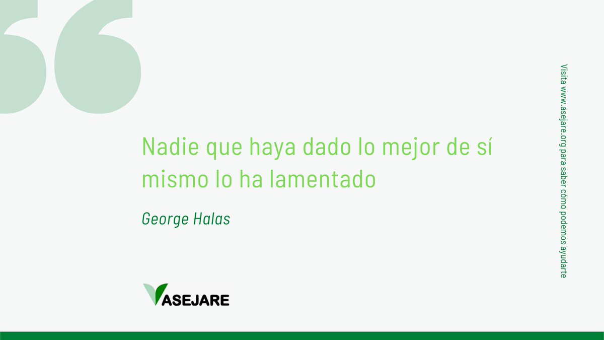 AsejareSegovia's tweet photo. ✅ " Nadie que haya dado lo mejor de sí mismo lo ha lamentado" George Halas

#ASEJARE #ASEJARESegovia #Ludopatia #Adicciones #adiccionvideojuegos #adiccionjuego #adiccionmovil #tratamientoludopatia #adicciones https://t.co/gRjDUG4idP