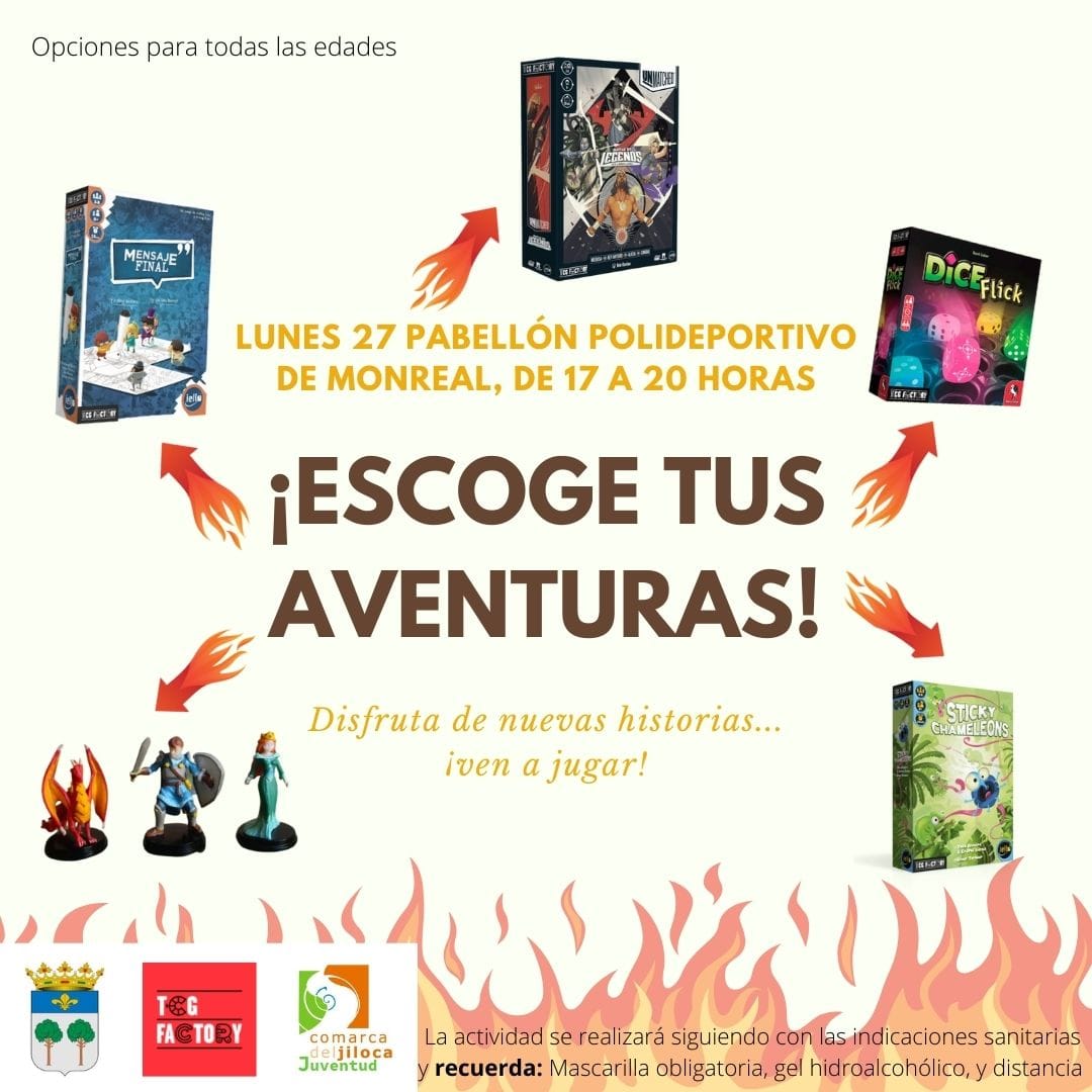 TCG Factory (@tcgfactory) on Twitter photo Hoy vamos a estar junto a la <a href="/ComarcaJiloca/">Comarca del Jiloca</a> con algunos de nuestros #juegosdemesa en Monreal (Teruel).
Si te pilla cerca, ven y juega con nosotros 😋 Hoy vamos a estar junto a la <a href="/ComarcaJiloca/">Comarca del Jiloca</a> con algunos de nuestros #juegosdemesa en Monreal (Teruel).
Si te pilla cerca, ven y juega con nosotros 😋