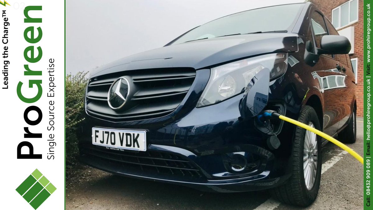 ProhireLimited's tweet photo. ProGreen - Leading the Charge™️ ⚡
🚘 As the new year approaches, here at ProGreen we're still busy with #VehicleDeliveries!
🔌 This Mercedes-Benz AG eTourer is currently charging at HQ, ready for a long #Journey down south!
#WorkingTogetherForTomorrow https://t.co/AKMo4Msd9t