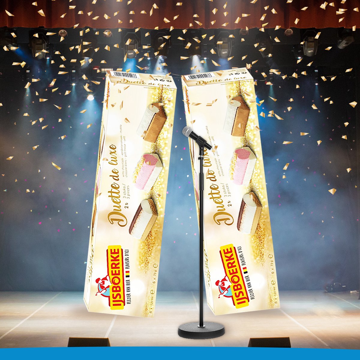 #INDEKIJKER: Nicole En Hugo zingen al langer super duetten, maar onze Duette De Luxe verdient ook heel wat noten op de zang, toch? 🤗 Dit dessert heeft nl. een streepje voor door niet twee, maar drie overheerlijke ijstaartjes te combineren: witte chocolade, aardbei én mokka!