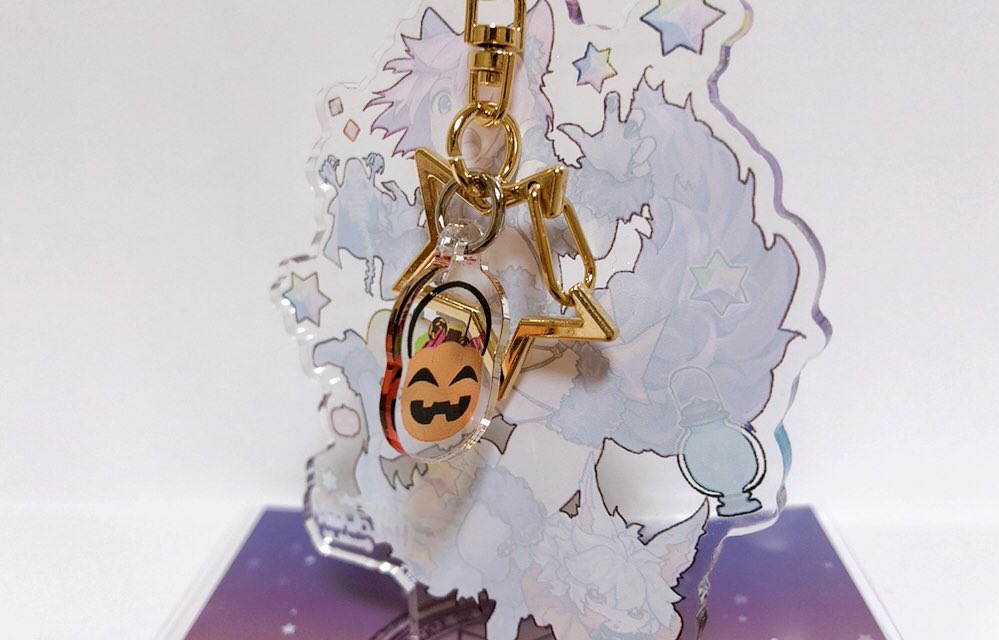 フォウ ,マシュ・キリエライト(Fate) ,デンジャラス・ビースト 「ハロウィンマシュの土台付アクキーパーツが可愛いアクキー。立ちます。 」|Nachtのイラスト