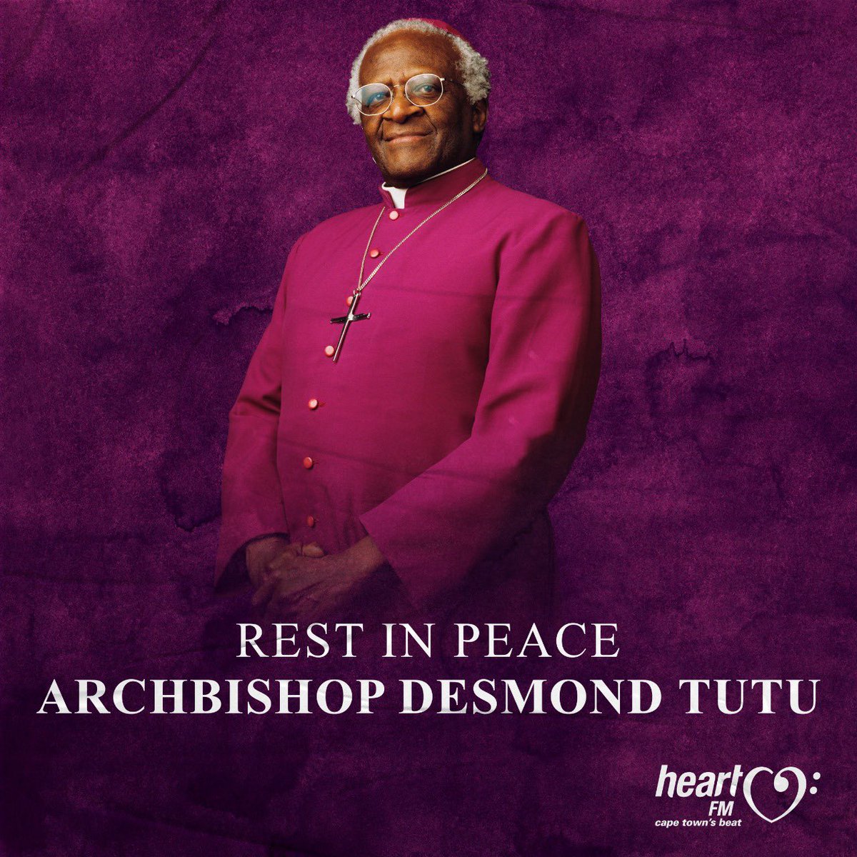 Rest in power Archbishop Emeritus Desmond Tutu, your legacy will continue to inspire us and live on forever. 

Our thoughts, love and prayers go out to his family and friends during this very difficult time, may you find strength and peace ♥️

#ArchbishopDesmondTutu
