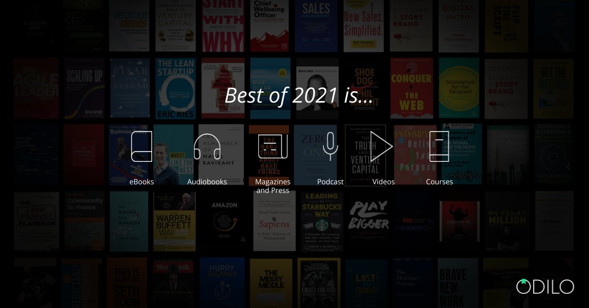 ¿Sabes cuáles han sido los contenidos preferidos del año? 🎧📖📺 ¡Nuestra lista the "The best of 2021" te revelerá el secreto de nuestros Ecosistemas #ODILOCorporate .

No te quedes atrás y visualiza ya todos los que no conozcas aún.🙌

#AprendizajeIlimitado