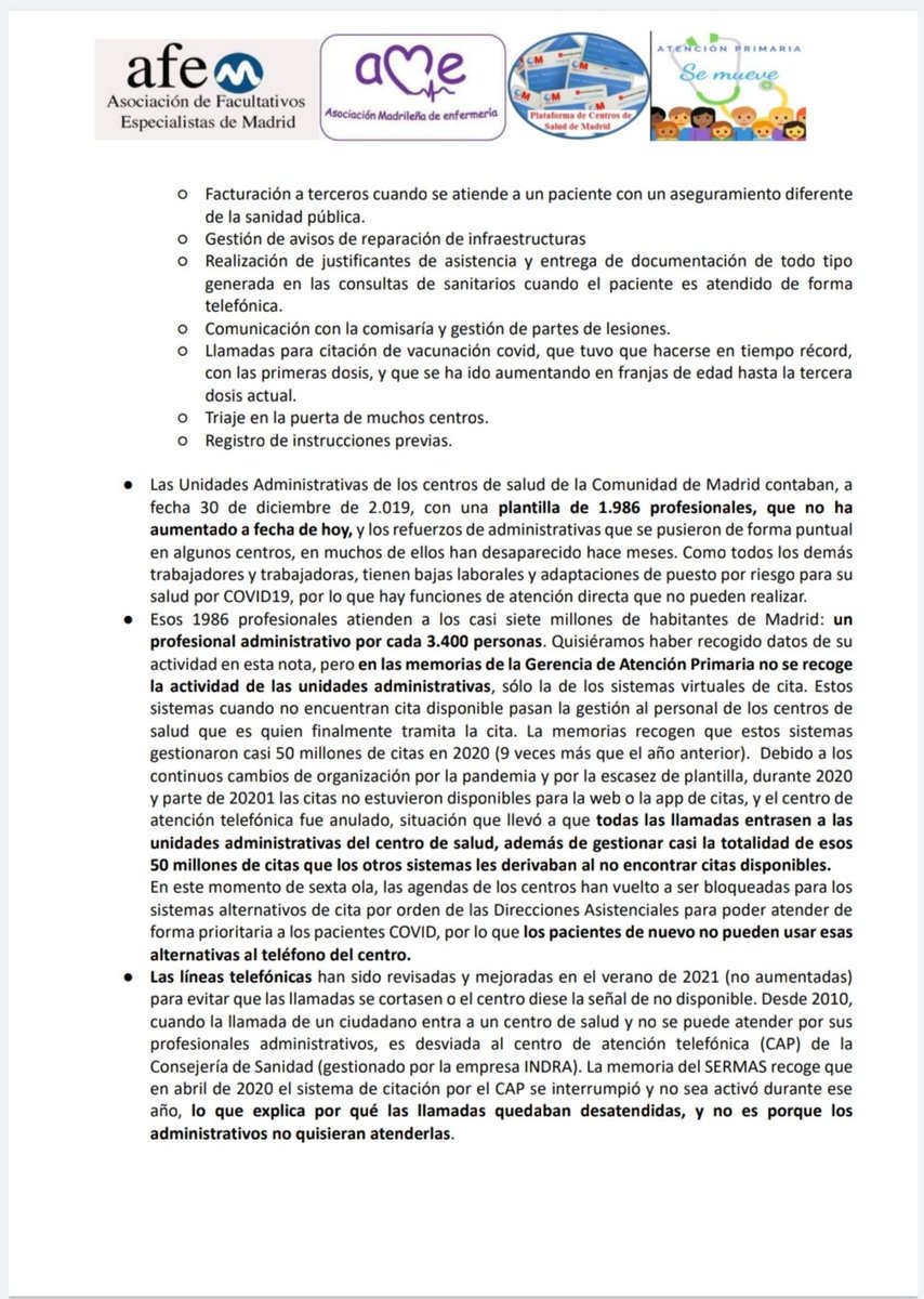 madrid_ame's tweet photo. Comunicado conjunto en apoyo de las unidades administrativas de los centros de salud de la @ComunidadMadrid
https://t.co/TA5wjmd7XT https://t.co/U60AdKI8wP