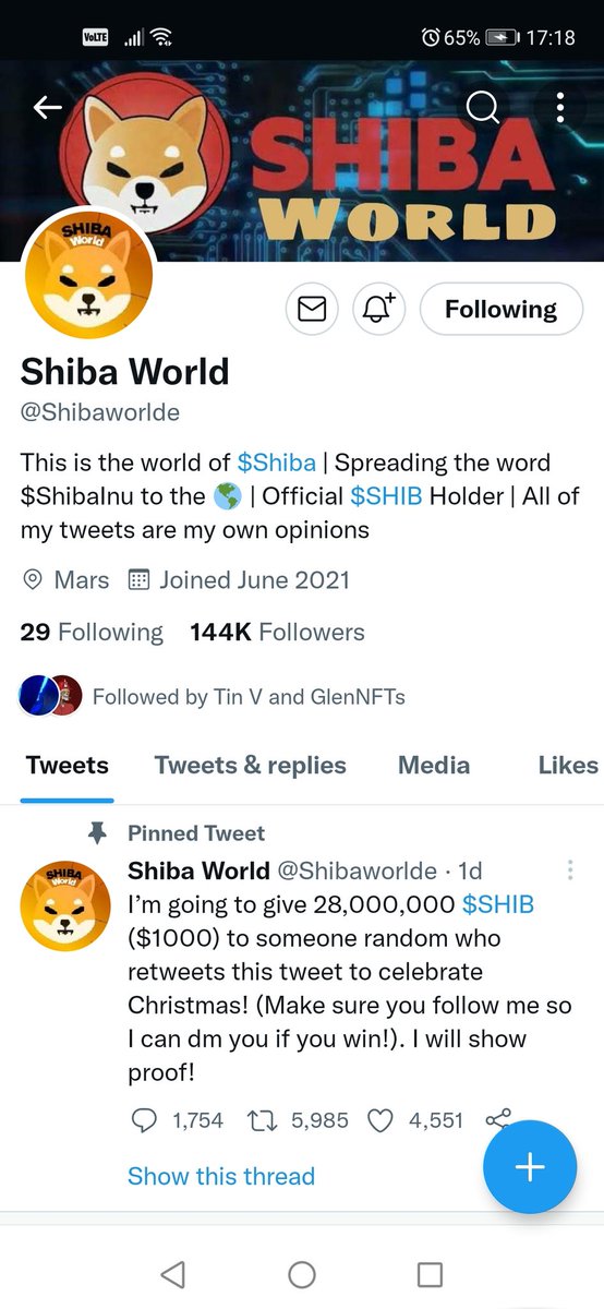 Pepoman09404007's tweet photo. @Shibaworlde Have a good day https://t.co/NnWKK0Dln3