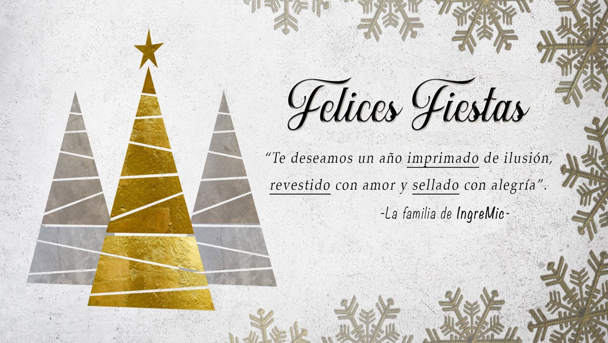 IngreMic's tweet photo. De parte de todo nuestro equipo!
🎄Felices Fiestas y Feliz 2022🎄 https://t.co/mD7jE2jdbz