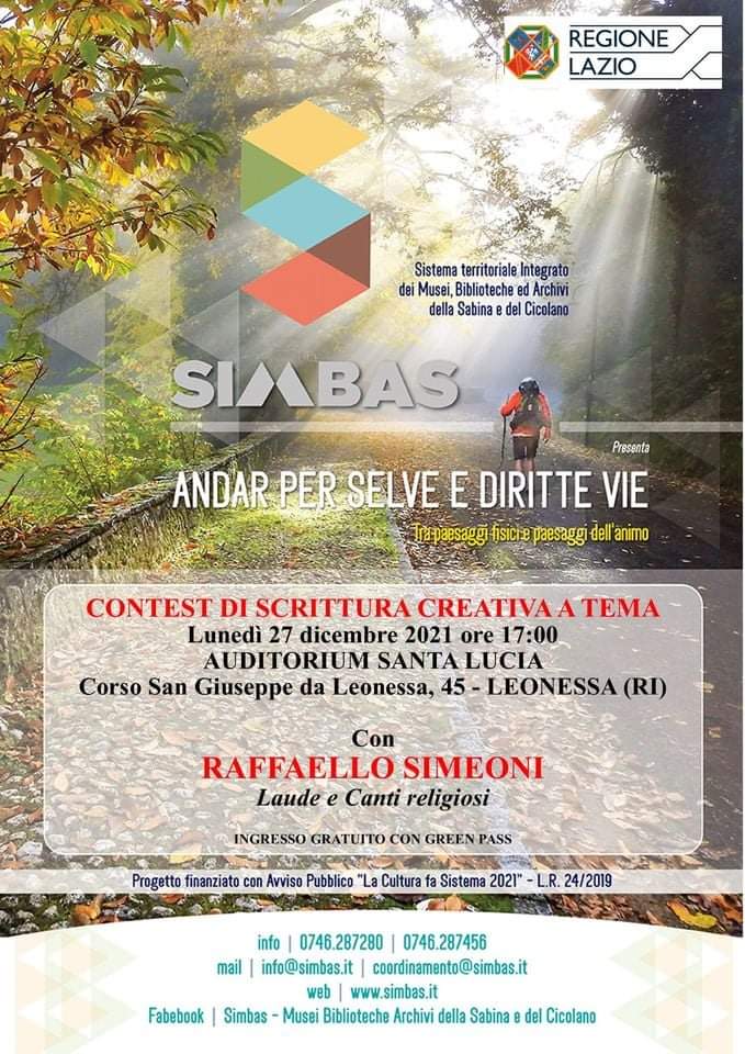 Oggi saremo nella splendida cornice di Leonessa in compagnia di Raffaello Simeoni

per partecipare al contest c'è tempo fino al 15 gennaio: date uno sguardo al link ⬇
funamboloedizioni.net/prorogato-al-1…