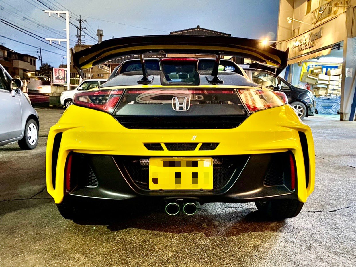 Backyard Special S660 エアロリアバンパーの 塗装 取り付けをさせて頂きました 同時にリアガーニッシュのメッシュ加工も 年内に間に合ってよかったです 今朝はあいにくの雪の中 ご来店頂きありがとうございました バックヤード