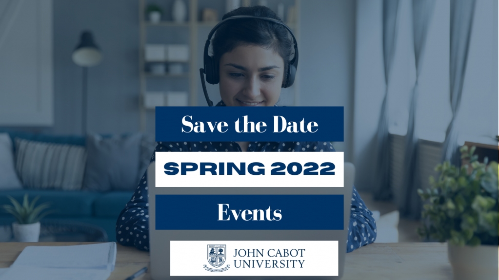 What's up next #Spring at the JCU Career Services Center❓
#savethedate for the upcoming #virtual and #inpresence #events: calendar.johncabot.edu/?&ql=y&search=y
Info and sign up: careerservices@johncabot.edu
