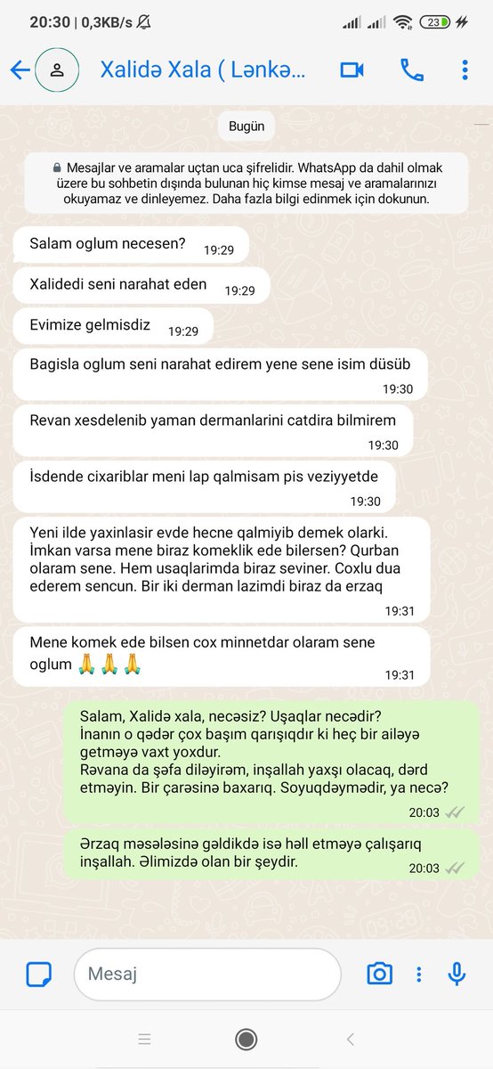 Belə bir ailə var. Yardım etmək lazımdır.
Yardım etmək istəyənlər mənə DM atsın, ailə haqqında ətraflı məlumat və bank hesabı atım.
Paylaşaraq da dəstək ola bilərsiz.