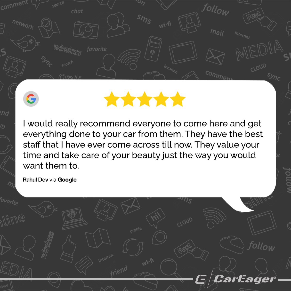 CarEagerWorld's tweet photo. Thank you, Rahul Dev for giving us the chance to assist &amp; help you. We would love to serve you again. 

#customerreview #customercare #customersatisfaction #customerexperience #customerdelight #customerservicematters #happycustomer #careager #carslover #mechanic #audi #BMW https://t.co/sb84SyoOs3