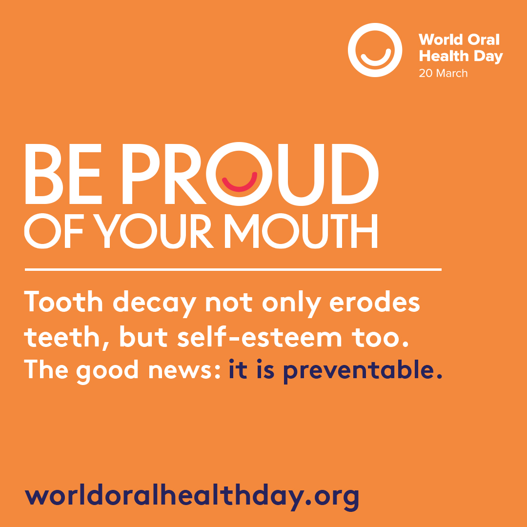 FACT: Oral diseases, such as #ToothDecay and #GumDisease, can impact every  aspect of life, from relationships and self-confidence through to school,  work, \u0026 the ability to interact with others. Yet they are, image size:1080x1080