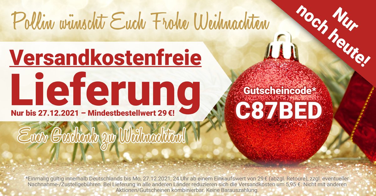 GRAITS VERSAND zum Jahresendspurt 📦🚚
Nur noch HEUTE schenken wir euch die Versandkosten bei eurer Bestellung ab 29€ - mit Gutscheincode C87BED!

Jetzt Lieblingsartikel sichern: ow.ly/E1Lu50HhnZz
