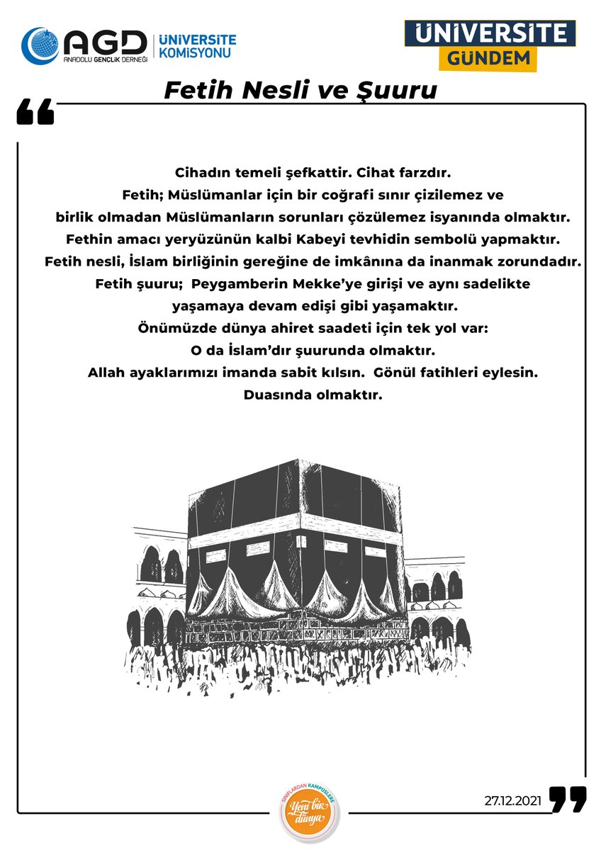 📌Üniversite Gündem | Fetih Nesli ve Şuuru