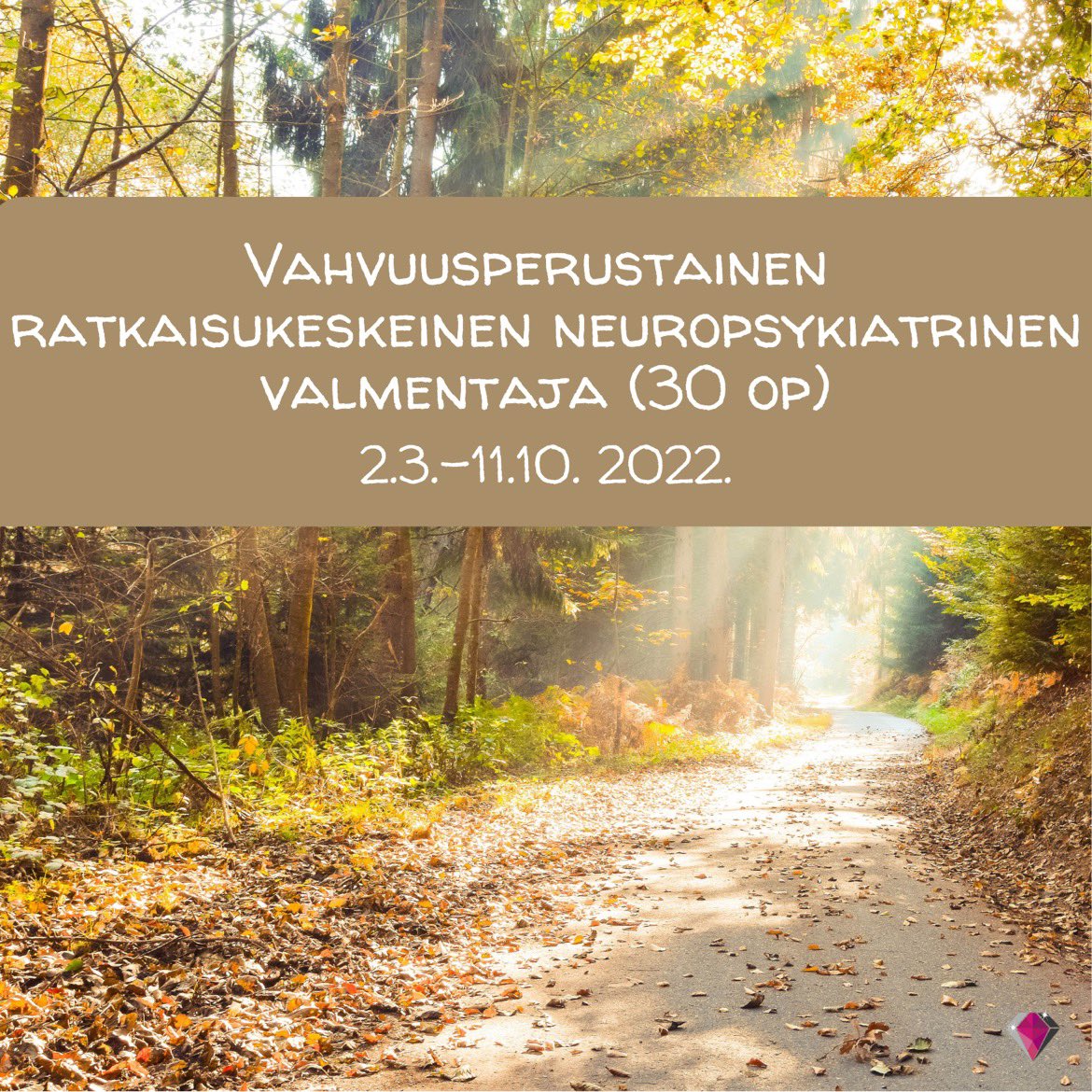 SandbergErja's tweet photo. NYT lisätiedot ja ilmoittautuminen ovat auki paljonkysyttyyn Vahvuusperustaiseen ratkaisukeskeiseen nepsy-valmentajakoulutukseen. 

Täältä löydät:
https://t.co/hkC1gpbbE5

Tervetuloa tiimini vahvuusperustaiseen koulutukseen. ✨

#nepsy
#valmennus 
#perhe 
#ratkaisukeskeisyys https://t.co/zDMEL5ebSa