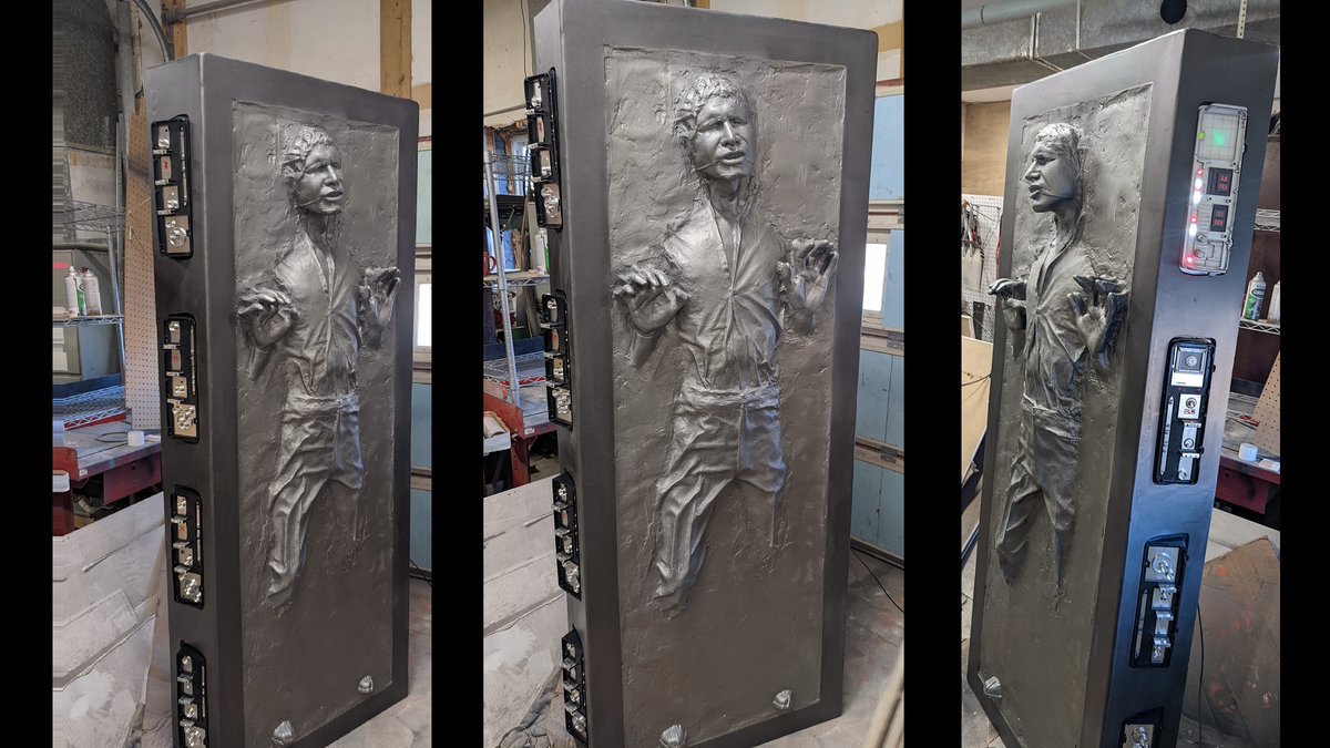 I've worked pretty hard to make this Han in Carbonite build video. At 12pm tomorrow there'll be a very nice video dropping on Youtube of every step of my most recent #starwars #prop #replica HiC build. youtube.com/watch?v=yyt3ib…