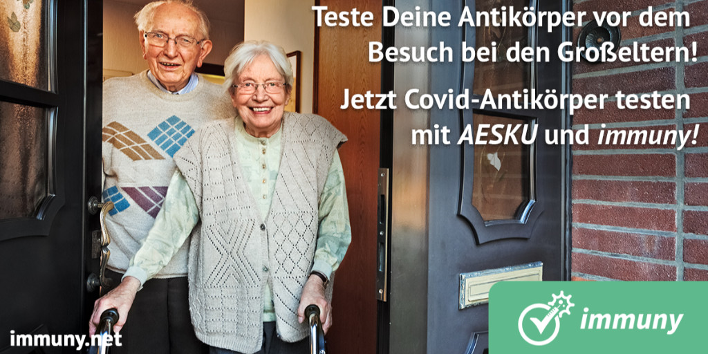 Bist Du noch immun? Der Antikörpertest der AESKU-Group gibt hierauf die Antwort. Und weil sich AESKU und immuny perfekt ergänzen, wird das Testergebnis direkt in der immuny-App angezeigt. Heißer Tipp: Den Test gibt es bei #Aldi

#Antikörper #Immuntest #AESKU #immuny
