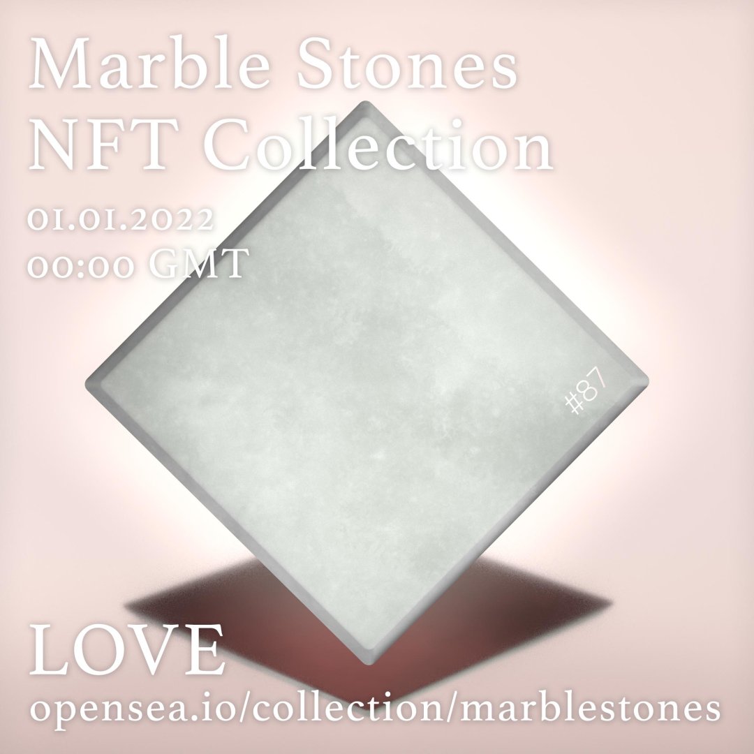 MarbleStone_nft's tweet photo. #love 87
The only thing that matters = LOVE.
Limited Marble Stones #nft Collection launching on @opensea 01.01.2022. https://t.co/l4HDSsDrxe
Don't miss the #marblehype! 
#nftart #nfts #heart
Marble represents the prosperity of culture, individuality and wealth. https://t.co/RSufbuUGvR