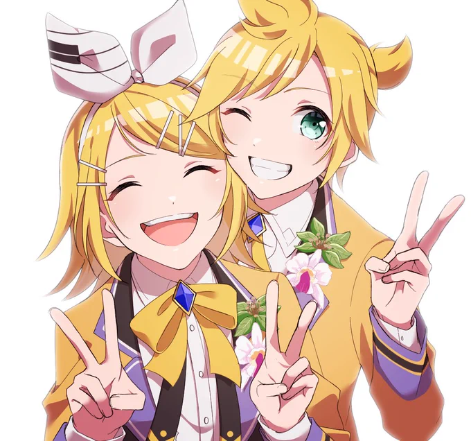 #鏡音14誕
#鏡音誕生祭2021 
記念日おめでとう🥰🥰 