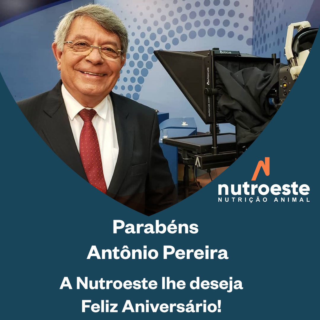 NUTROESTE's tweet photo. Hoje (27/12) é aniversário de um grande ícone do jornalismo Agro e um grande amigo da família Nutroeste.
.
Antônio Pereira a família Nutroeste lhe deseja mais um ano com muita saúde, paz, felicidades e repleto de realizações.
.
#nutroeste #nutricaoanimal #pecuaria https://t.co/THrmvjblU5