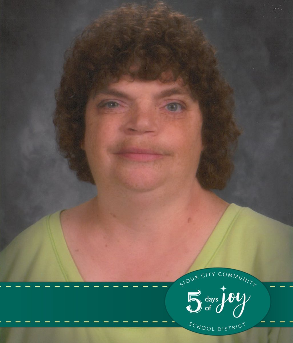 SiouxCityCSD's tweet photo. This week we're sharing five inspiring stories from around our district.
🌟 Day 1 🌟
#SCCSD paraeducator, Dee Sturgeon, continues to battle the effects of COVID-19. Read how staff at @sccsdwms are providing family-like support for Dee. #5DaysofJoy https://t.co/43S7deFppL https://t.co/9SbX4MQhIx