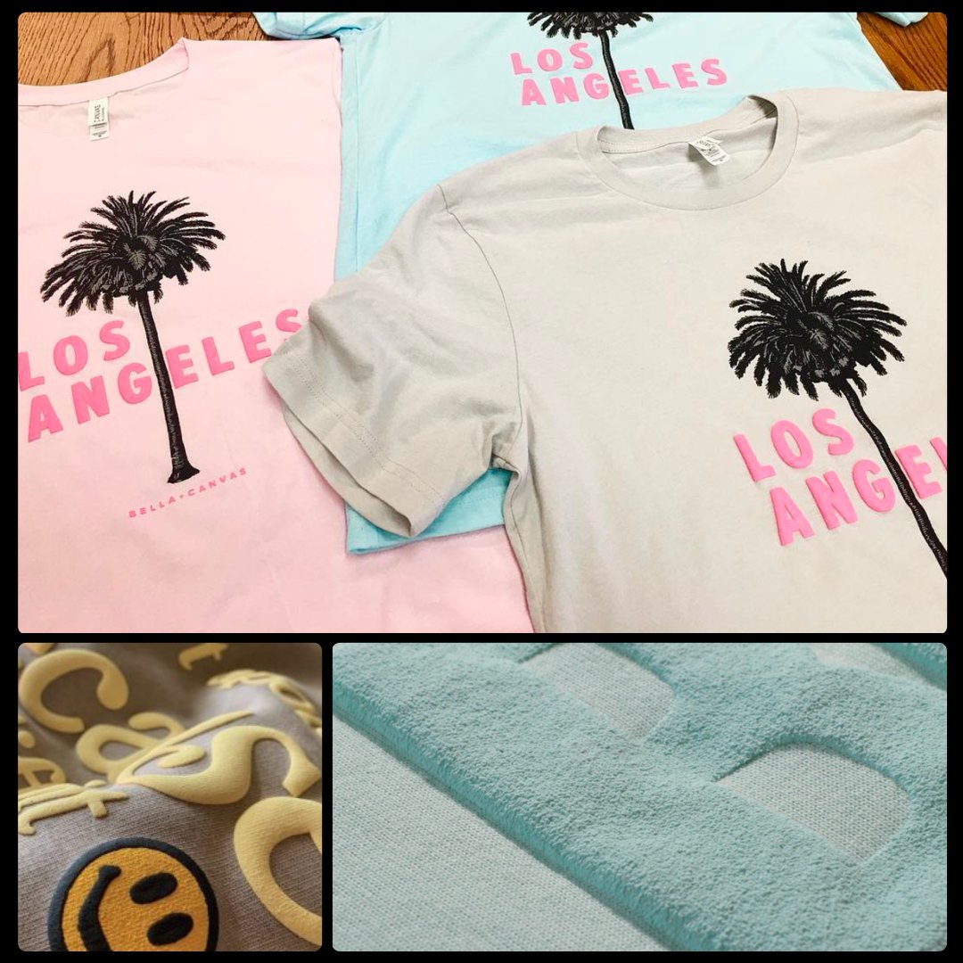 ⚡⚡⚡Trending: Puff inks are making a major comeback. 

Looking for quality retail apparel? We specialize in custom retail-ready goods and cut &amp; sew. Message us today!

#puffprints #puffink #specialtyapparel #cut&amp;sew #retailreadygoods #trending #tb