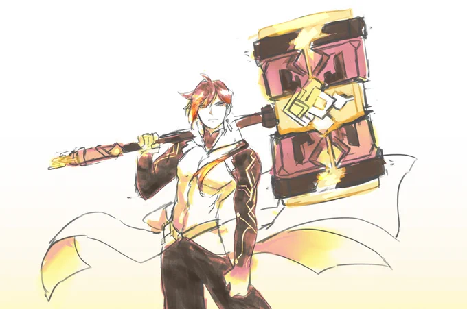 a sketch in my archon's alternate weapon series #zhongli 