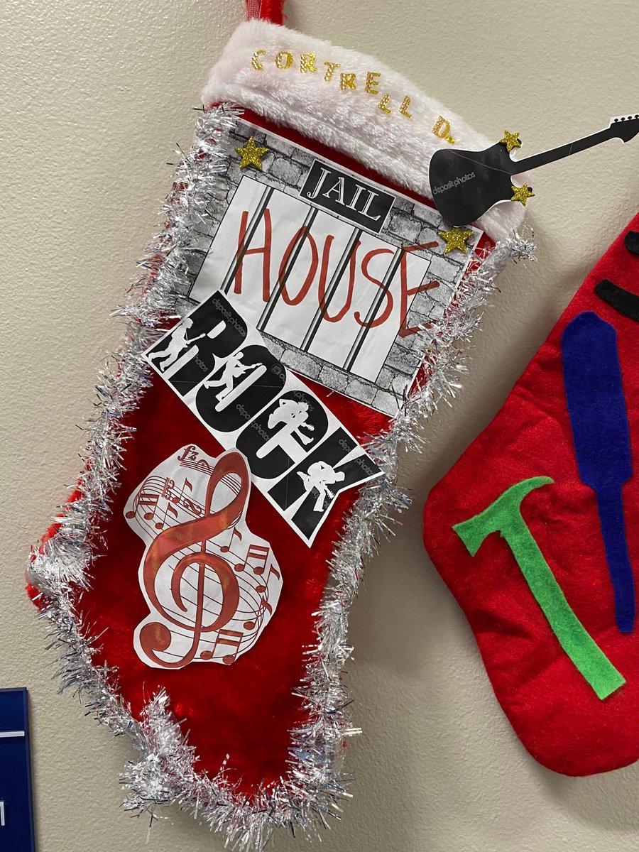 LafourcheSO's tweet photo. The staff at the Lafourche Parish Correctional Complex got creative this year and had a Christmas stocking decorating contest. Congrats to one of our cooks, Cynthia Durham, who designed the winning stocking! Here are some other creative ones we also wanted to share! https://t.co/21Mxnt66ei