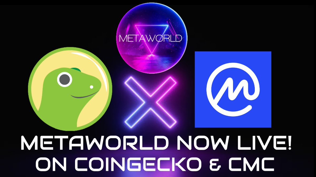 METAWORLD_TOKEN's tweet photo. 🔥🔥🔥 1 BNB GIVEAWAY 🔥🔥🔥
METAWORLD NOW LIVE ON @coingecko &amp; @CoinMarketCap 

✅Must Follow @METAWORLD_TOKEN 
✅Must Join Telegram https://t.co/BWfchiLXOX
✅Must Show Proof, Tag Friends, &amp; Retweet

🏆Winner Announced in 48hrs!
#METAWORLD #METAWORLDARMY https://t.co/ffLWeQ0eyY