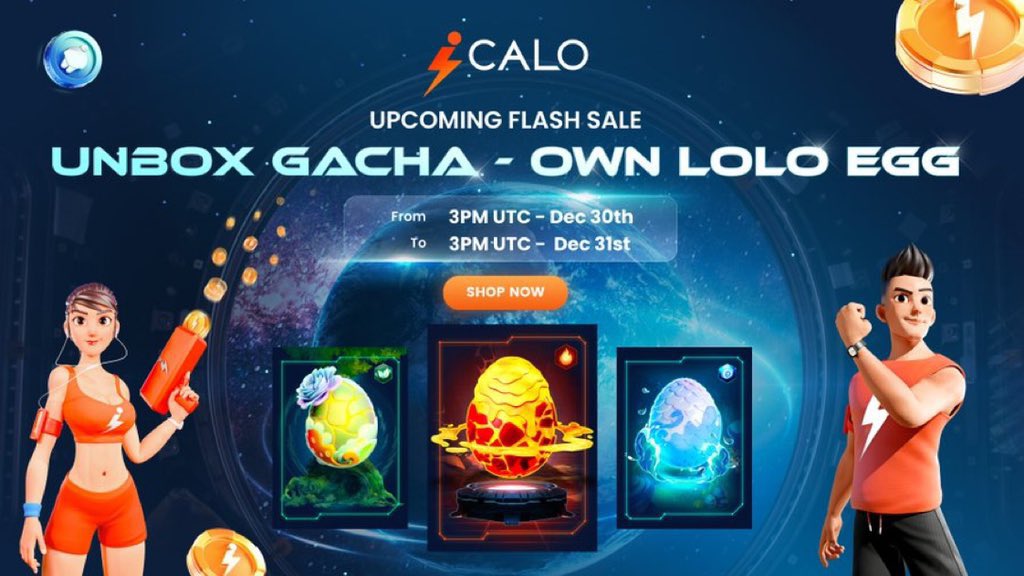 ✅ 剪下 GARCHA 的盒子来赚取 LOLO - DAPP 中的第一个活动
 🎁 600盒幸运儿
  ⏰ UTC 时间 2021 年 12 月 30 日下午 3 点至 UTC 时间 2021 年 12 月 31 日下午 3 点
 🔆 500 美元 CALO 即可拥有一个 #GARCHA 盒子
  #blockchain #CALOMETAVERSE