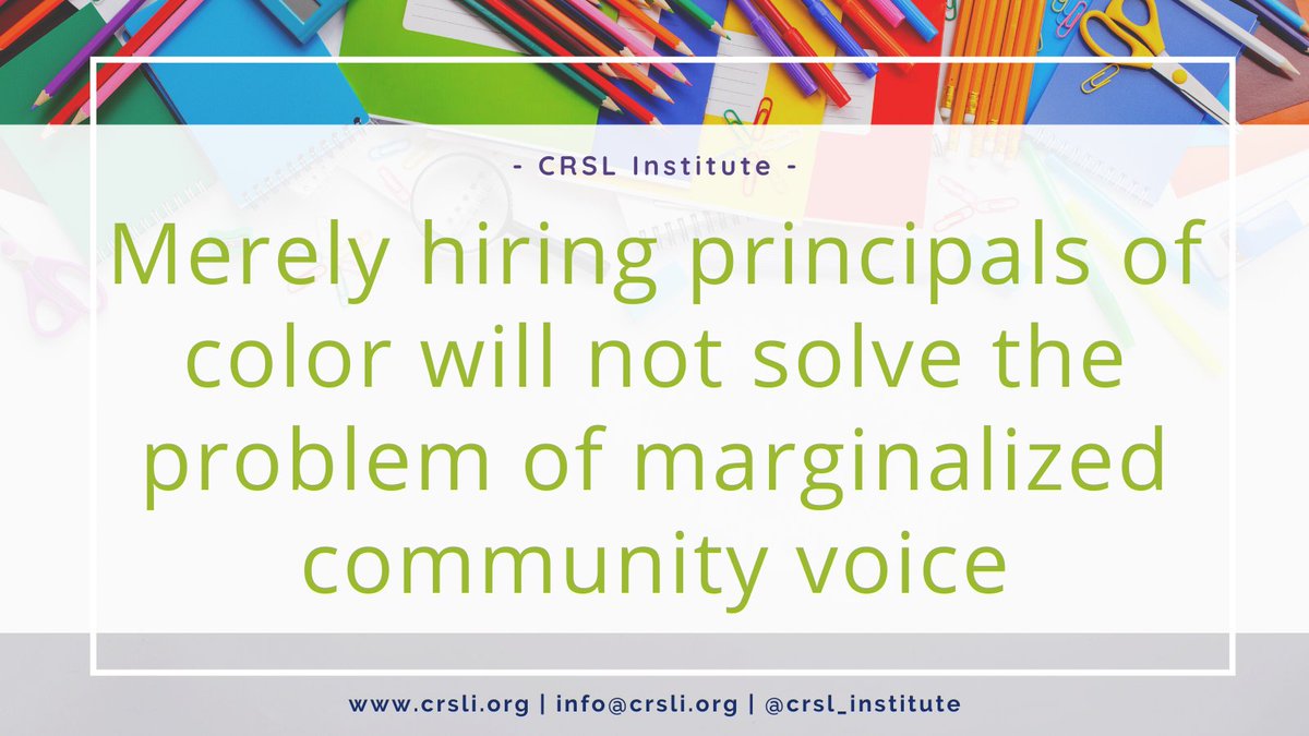 crsl_institute's tweet photo. It's going to take more thank surface-level efforts to make real change in our school systems. https://t.co/RQB8ynIC4T