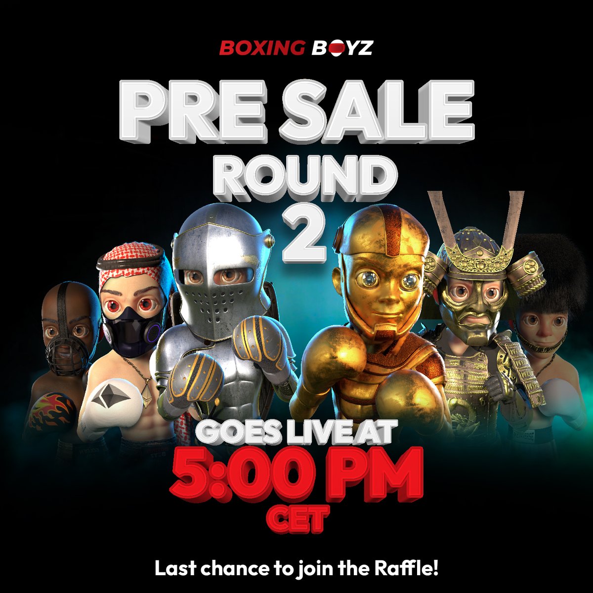 boxing_boyz's tweet photo. GET READY TO RAFFLE 🥊

RAFFLE starting in 1 hour!

Join: https://t.co/VsbiBtbPqX https://t.co/gwh6474lv2