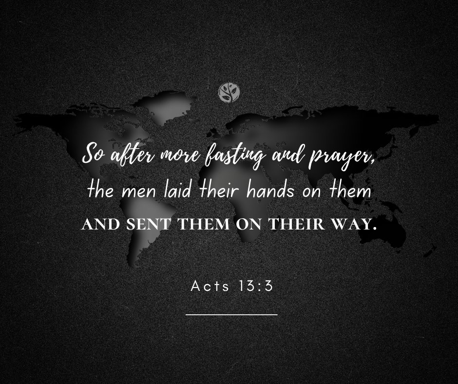 TeamTrueVine's tweet photo. So after more fasting and prayer, the men laid their hands on them and sent them on their way.
- Acts 13:3 NLT

#VOTW #verseoftheweek #teamtruevine https://t.co/48NZ544jBv