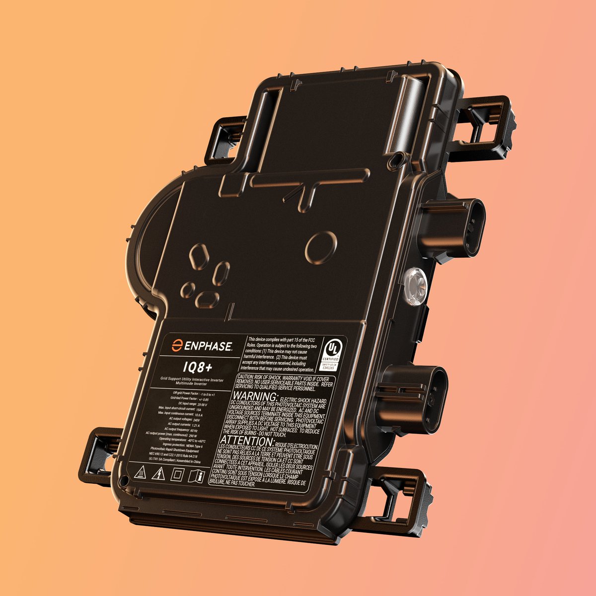 Enphase's tweet photo. We are pleased to announce that Enphase has started production shipment of IQ8 Microinverters for customers in North America, providing backup power even without a battery and the flexibility to add to the system in the future. https://t.co/qmsPcAPpy8 https://t.co/H65E4NWuxT