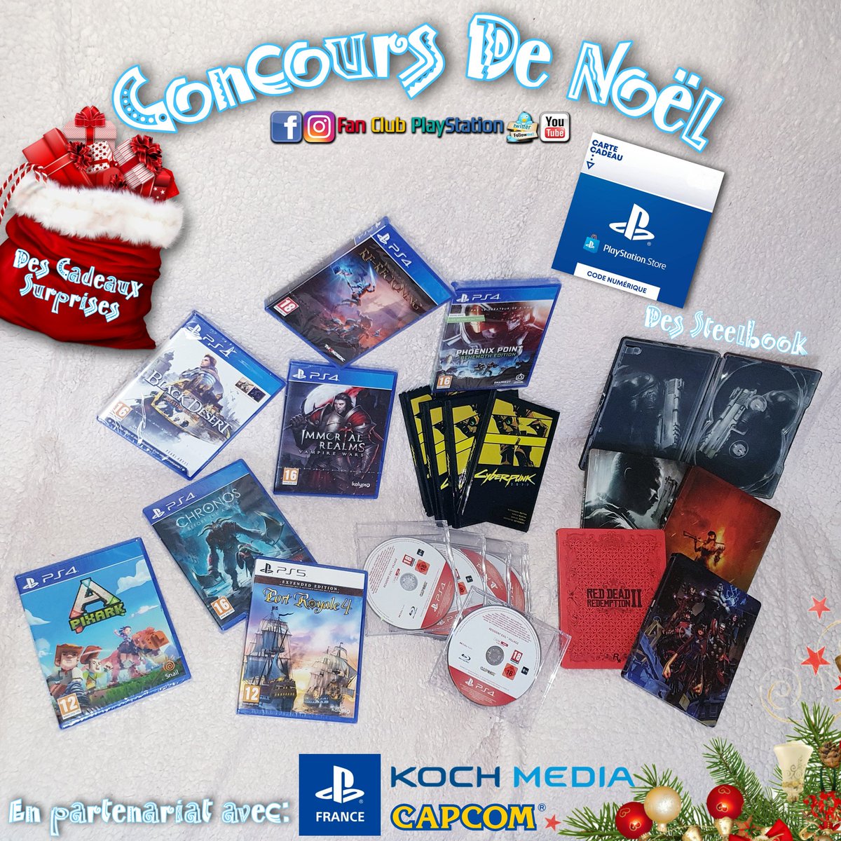 FanCPlayStation's tweet photo. 🎁Pour fêter noël comme il se doit voici notre #Concours #NoelFanClubPlayStation. Ce lot à se partager est à gagner, pour tenter ta chance cela est très simple:
🎄Like ce post
🎄Tag 3 amis
🎄RT avec le #NoelFanClubPlayStation
🎄Et follow @FanCPlayStation

TAS le 10 janvier 2022 https://t.co/EJh1uEiFq5