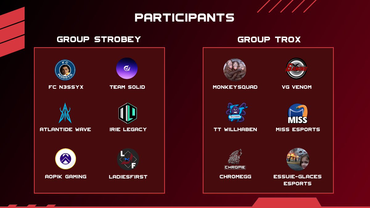here we are🤗
let's take a look at all of the invites 🔥
we are really excited for the next 4 days and
hope for many good Rocket League moments🤘

👉tune in tomorrow from 18:00🏎️
➡️Pre-Show <a href="/NUKES_RL/">NUKES oder Riyan (rocket league esport guy)</a> and <a href="/n3ssyx/">N3ssyx</a> 
➡️Casters <a href="/DannyBoyATM/">Daniel Knight</a> and @SpooksCasts
📺 twitch.tv/IrieLegacy