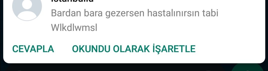 1 yeni mesaj ;