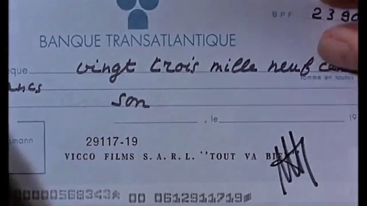 jessehawken's tweet photo. Tired: making a radical movie with expensive movie stars in it to draw attention to your message
Wired: not only doing this, but filming the actual cheques being signed and making this the opening title sequence (as Godard did in TOUT VA BIEN with Jane Fonda and Yves Montand) https://t.co/O4dgSnPDO2