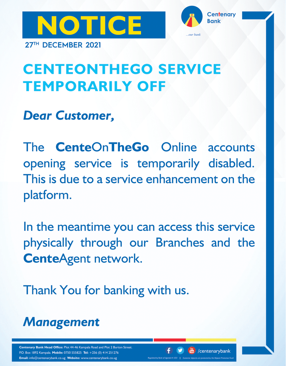 Centenary Bank tweet media
