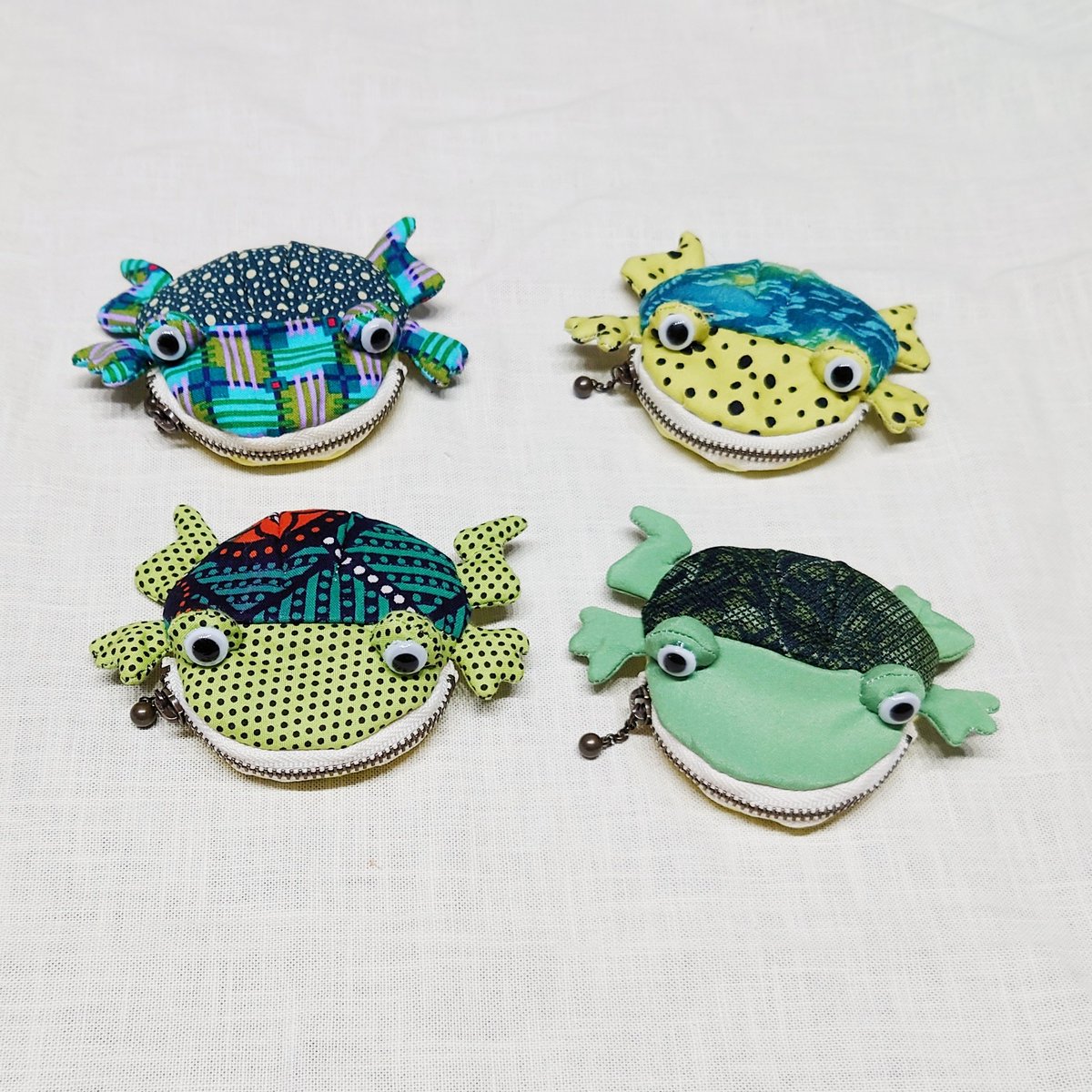 keropy34's tweet photo. できた!! カエルさんの小銭入れ
今回は大人しめカラーと緑多めで作ってみました🐸
#ハンドメイド #カエル #カエルグッズ #小銭入れ #かえる好き #カエル好きな人と繋がりたい #keropy34 #handmade #frog #frogy #frogcollection #coincase https://t.co/B3Cr0yYDmG