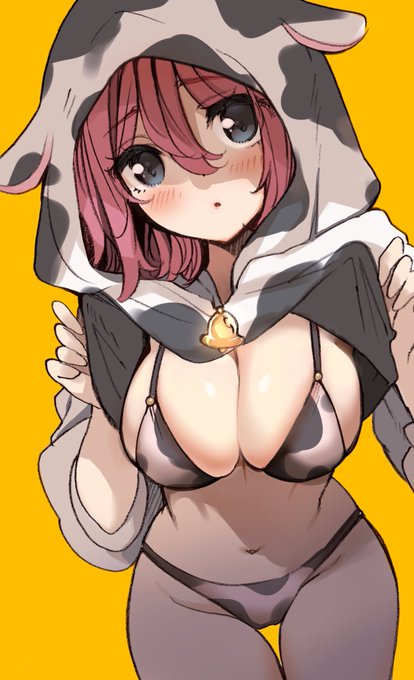 #年の瀬に渾身のイラスト晒すのでフォローしてください
うちの子ロアちゃんの渾身の牛ビキニ…
見てください!!!🙇‍♀️🙇‍♀️ 