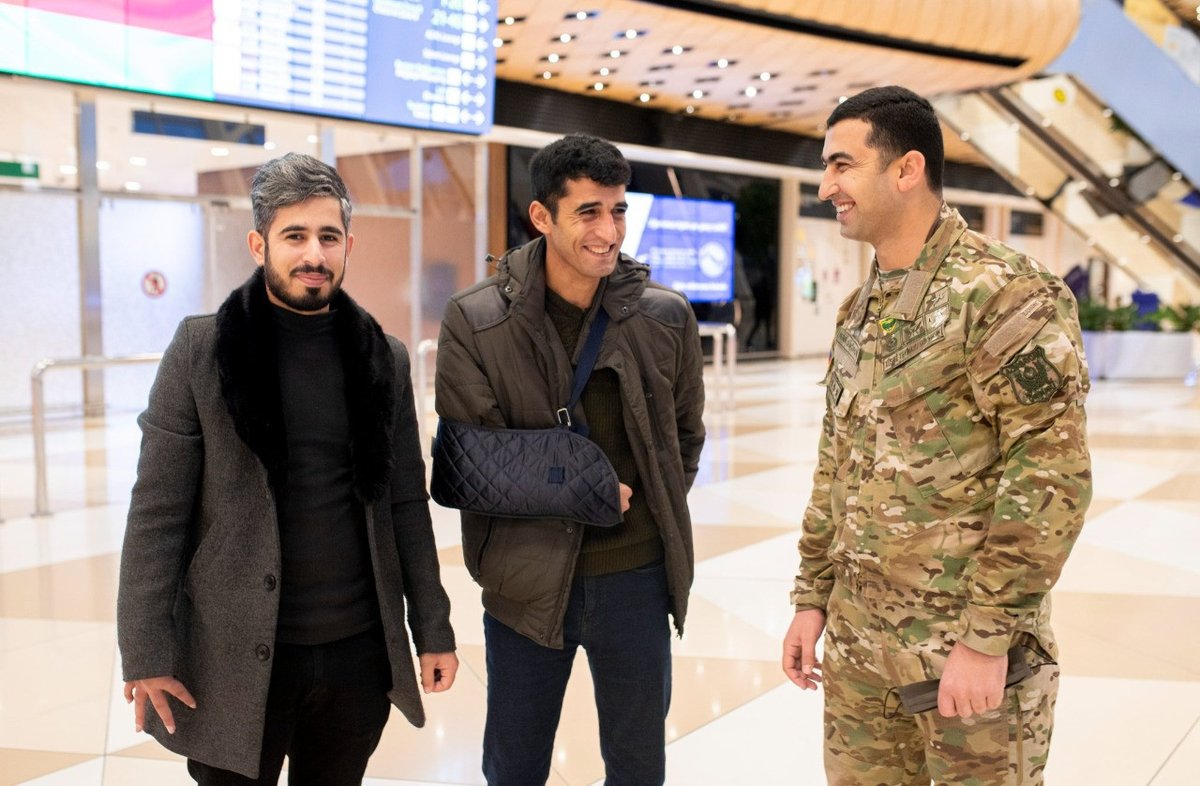 DefenceAz's tweet photo. #YASHAT Foundation sends 3 more war veterans to Turkey for treatment https://t.co/YYahqTLujm https://t.co/jMIfcV5m8R