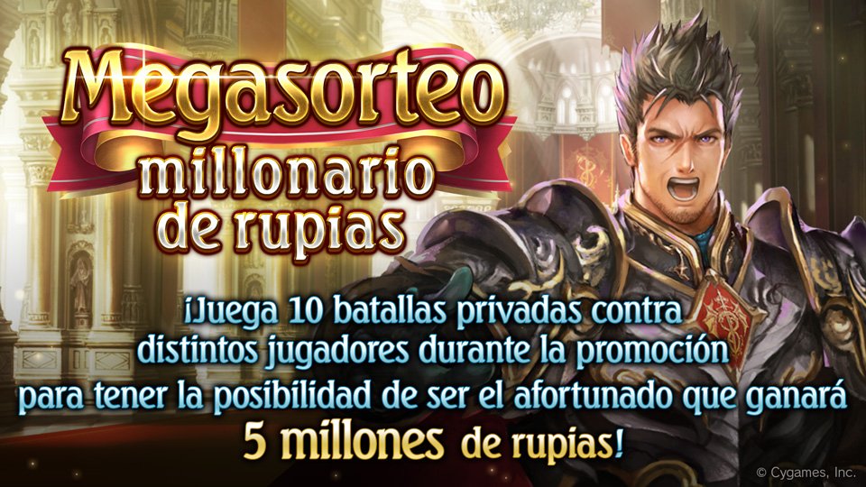 calin328's tweet photo. ¡Megasorteo millonario de rupias!
¡Juega 10 batallas privadas contra distintos jugadores para tener la posibilidad de ganar 5 millones de rupias!
¡Completa una misión para entrar en el sorteo de 500 000 rupias!

Más información en el enlace (en inglés):
https://t.co/X49RFbe4IN https://t.co/5a5oUH8RD7