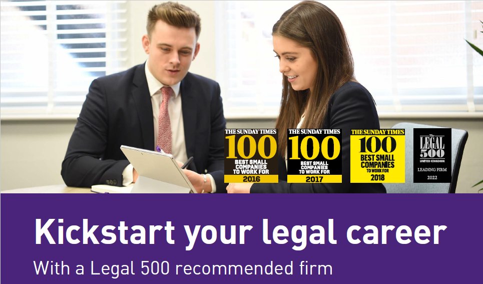 Our 2022 Trainee Solicitor applications are now open! 💜 #traineesolicitor #law #recruiting

Closing date: January 31 2022
Starting date: September 2022

For more information and to read the requirements for our Trainee Solicitor role please click here: bit.ly/3Itb2rX