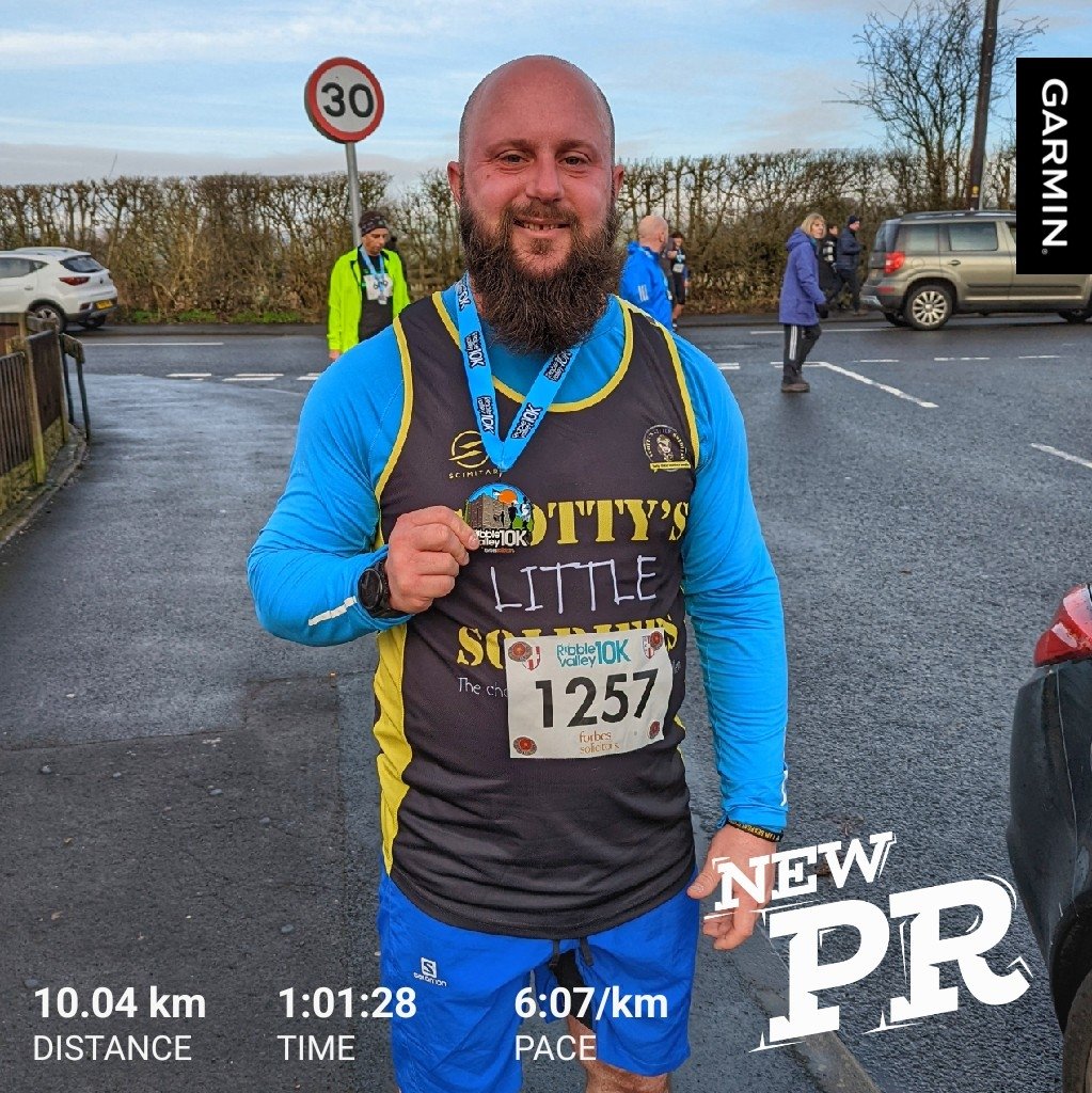 This morning I ran the Ribble Valley 10k. It was my furthest run and I'm really pleased with it. As you can see, I'm sporting my <a href="/CorporalScotty/">Scotty's L Soldiers</a> vest.

#run #runner #instarunners #garmin #charity #10km #donate #beatyesterday #fundraising #runnerscommunity #strava #instarun